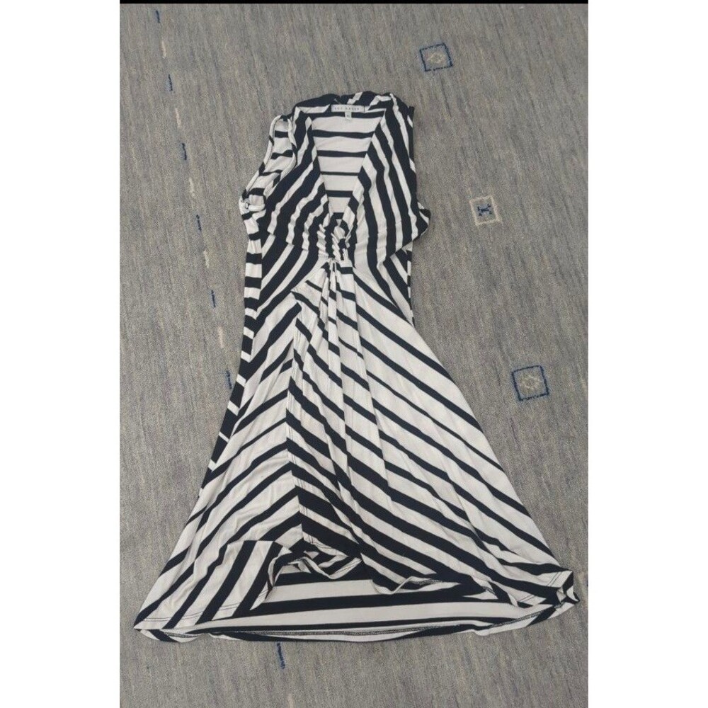 Red Haute Stripped Knotted Front Dress
